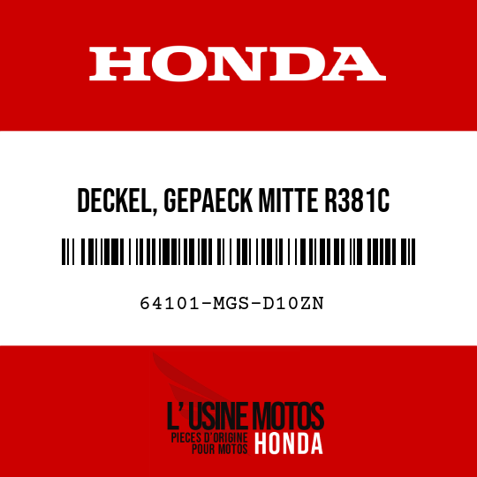 image de 64101-MGS-D10ZN DECKEL, GEPAECK MITTE R381C