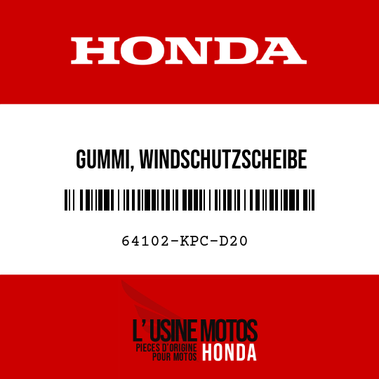 image de 64102-KPC-D20 GUMMI, WINDSCHUTZSCHEIBE