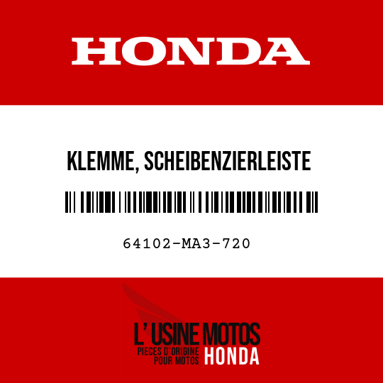 image de 64102-MA3-720 KLEMME, SCHEIBENZIERLEISTE