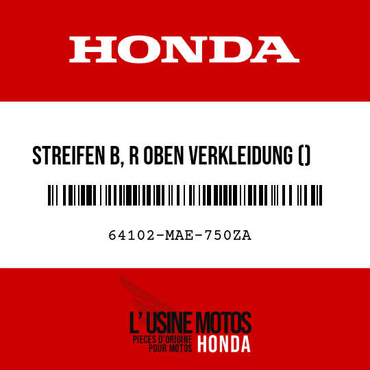 image de 64102-MAE-750ZA STREIFEN B, R OBEN VERKLEIDUNG () TYPE4 