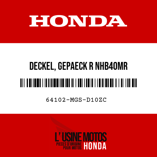 image de 64102-MGS-D10ZC DECKEL, GEPAECK R NHB40MR
