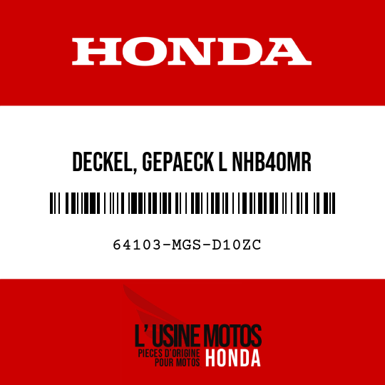 image de 64103-MGS-D10ZC DECKEL, GEPAECK L NHB40MR