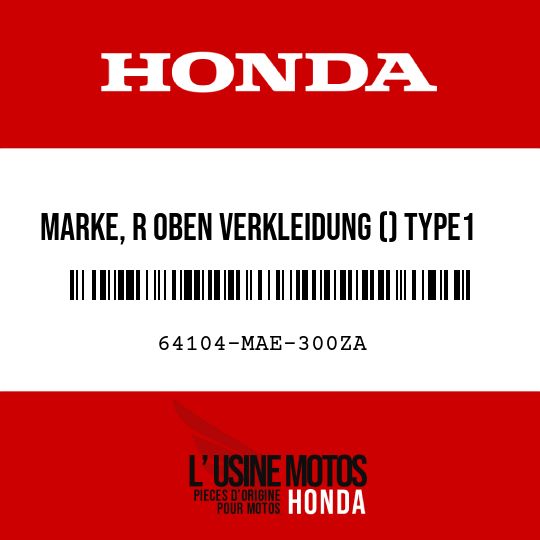 image de 64104-MAE-300ZA MARKE, R OBEN VERKLEIDUNG () TYPE1