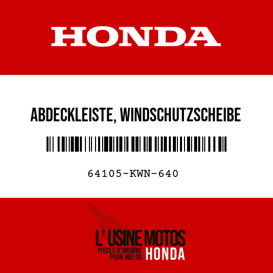 image de 64105-KWN-640 ABDECKLEISTE, WINDSCHUTZSCHEIBE