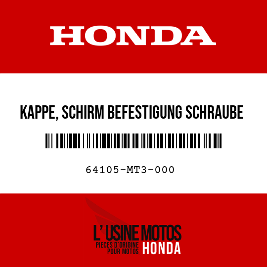image de 64105-MT3-000 KAPPE, SCHIRM BEFESTIGUNG SCHRAUBE