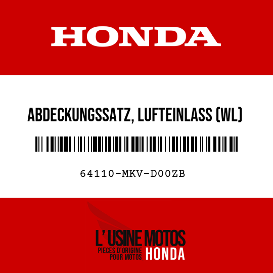 image de 64110-MKV-D00ZB ABDECKUNGSSATZ, LUFTEINLASS (WL) TYPE1