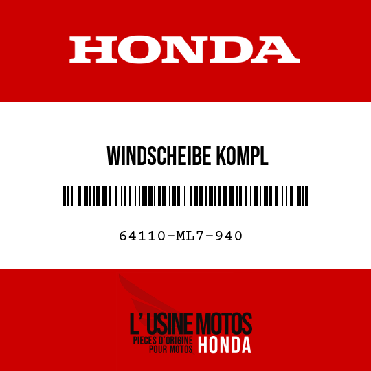 image de 64110-ML7-940 WINDSCHEIBE KOMPL