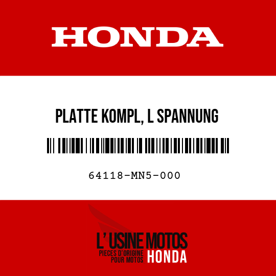 image de 64118-MN5-000 PLATTE KOMPL, L SPANNUNG