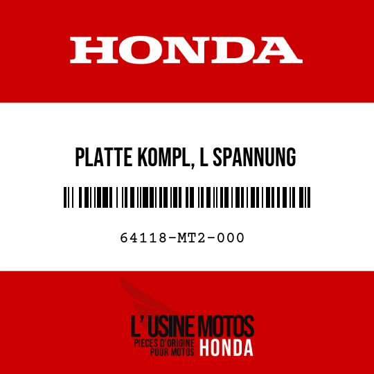 image de 64118-MT2-000 PLATTE KOMPL, L SPANNUNG