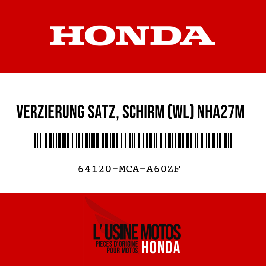 image de 64120-MCA-A60ZF VERZIERUNG SATZ, SCHIRM (WL) NHA27M 