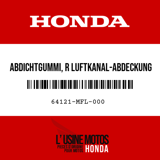 image de 64121-MFL-000 ABDICHTGUMMI, R LUFTKANAL-ABDECKUNG