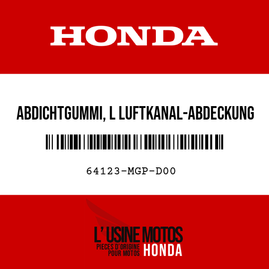 image de 64123-MGP-D00 ABDICHTGUMMI, L LUFTKANAL-ABDECKUNG
