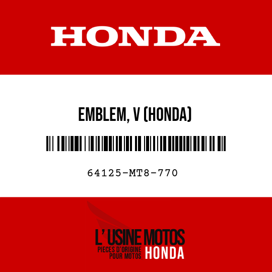 image de 64125-MT8-770 EMBLEM, V (HONDA)