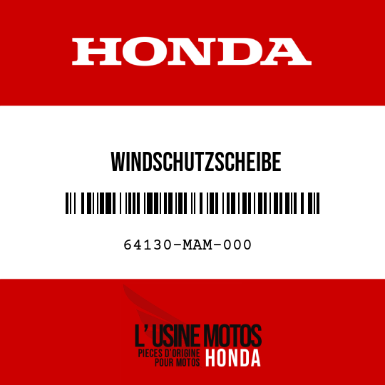 image de 64130-MAM-000 WINDSCHUTZSCHEIBE