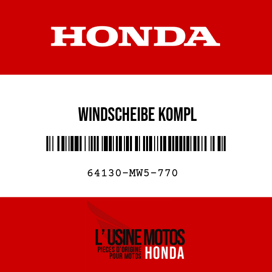 image de 64130-MW5-770 WINDSCHEIBE KOMPL