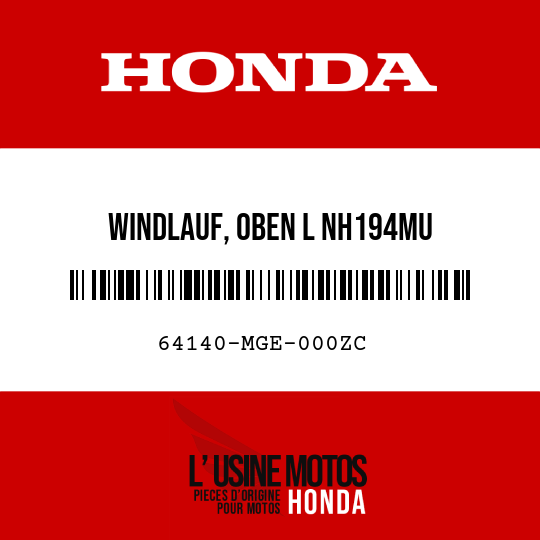 image de 64140-MGE-000ZC WINDLAUF, OBEN L NH194MU