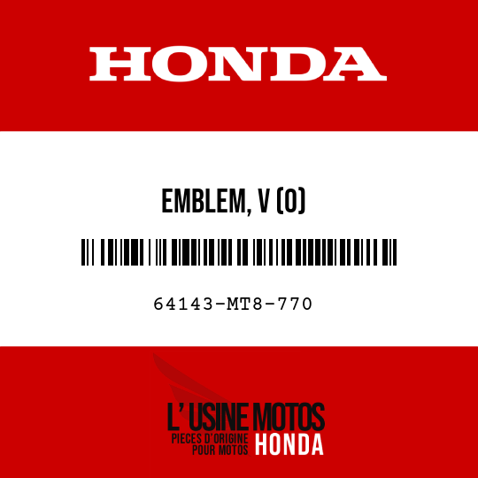 image de 64143-MT8-770 EMBLEM, V (O)