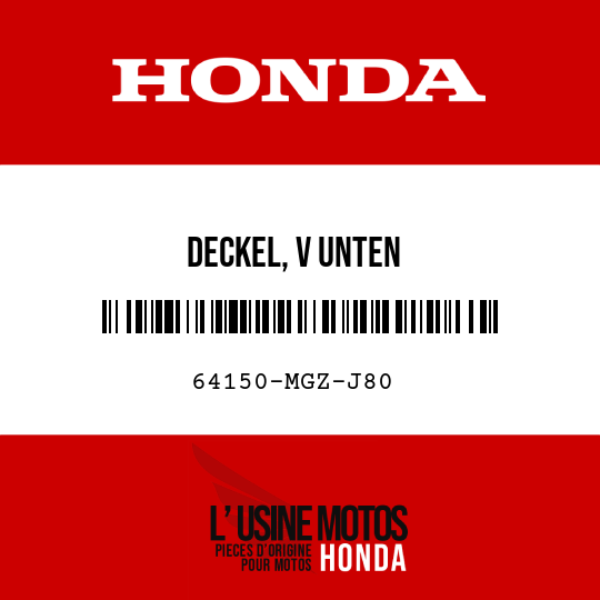 image de 64150-MGZ-J80 DECKEL, V UNTEN