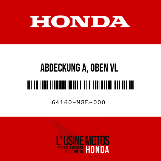 image de 64160-MGE-000 ABDECKUNG A, OBEN VL