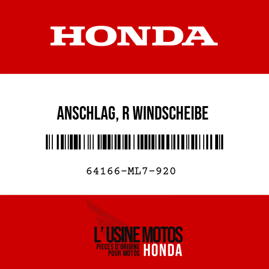 image de 64166-ML7-920 ANSCHLAG, R WINDSCHEIBE