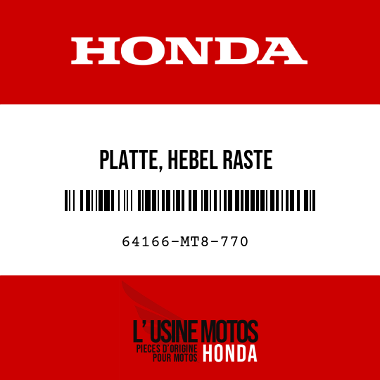 image de 64166-MT8-770 PLATTE, HEBEL RASTE