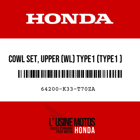 image de 64200-K33-T70ZA COWL SET, UPPER (WL) TYPE1 (TYPE1 )