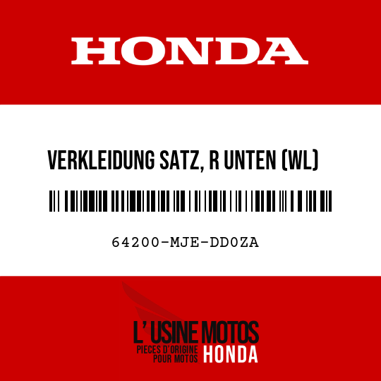 image de 64200-MJE-DD0ZA VERKLEIDUNG SATZ, R UNTEN (WL) TYPE3