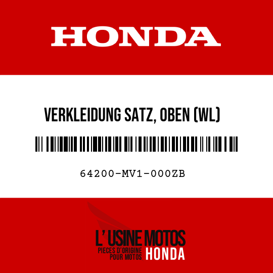 image de 64200-MV1-000ZB VERKLEIDUNG SATZ, OBEN (WL) NH138/TYPE2