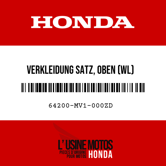 image de 64200-MV1-000ZD VERKLEIDUNG SATZ, OBEN (WL) PB182/TYPE4