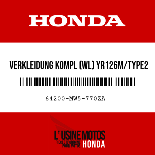 image de 64200-MW5-770ZA VERKLEIDUNG KOMPL (WL) YR126M/TYPE2 