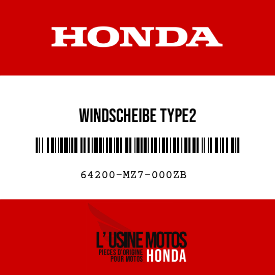 image de 64200-MZ7-000ZB WINDSCHEIBE TYPE2 