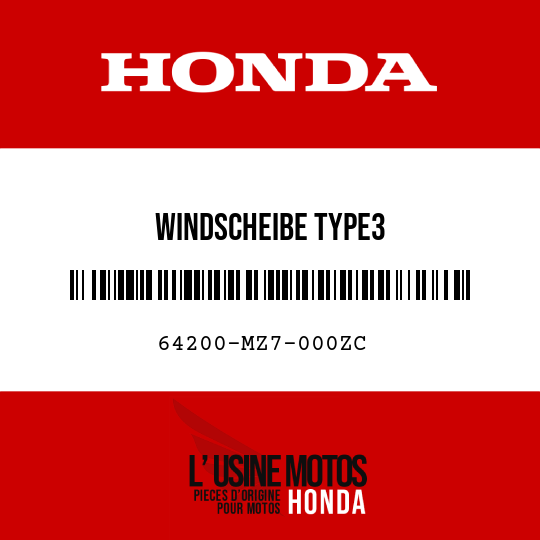 image de 64200-MZ7-000ZC WINDSCHEIBE TYPE3 