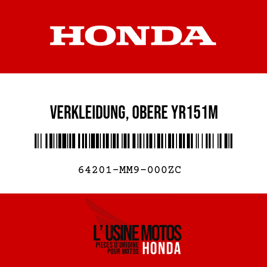 image de 64201-MM9-000ZC VERKLEIDUNG, OBERE YR151M 