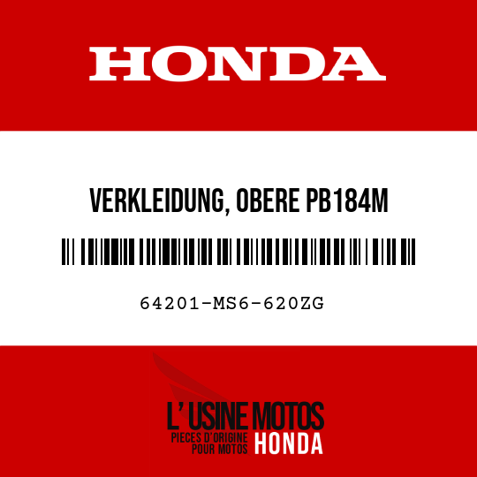 image de 64201-MS6-620ZG VERKLEIDUNG, OBERE PB184M 