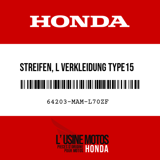 image de 64203-MAM-L70ZF STREIFEN, L VERKLEIDUNG TYPE15 