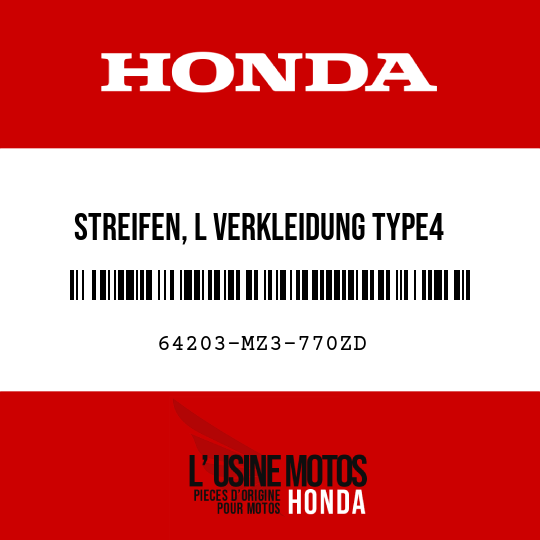 image de 64203-MZ3-770ZD STREIFEN, L VERKLEIDUNG TYPE4 