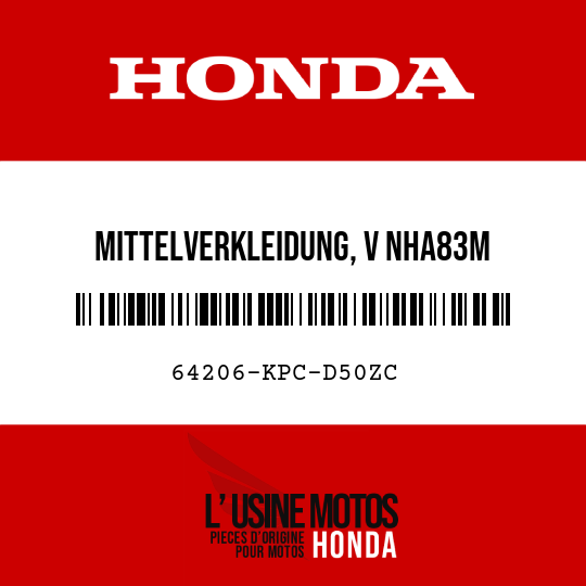 image de 64206-KPC-D50ZC MITTELVERKLEIDUNG, V NHA83M 