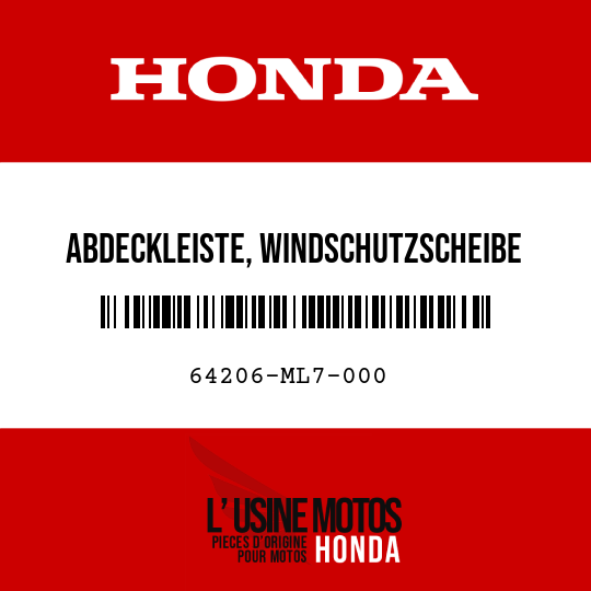 image de 64206-ML7-000 ABDECKLEISTE, WINDSCHUTZSCHEIBE