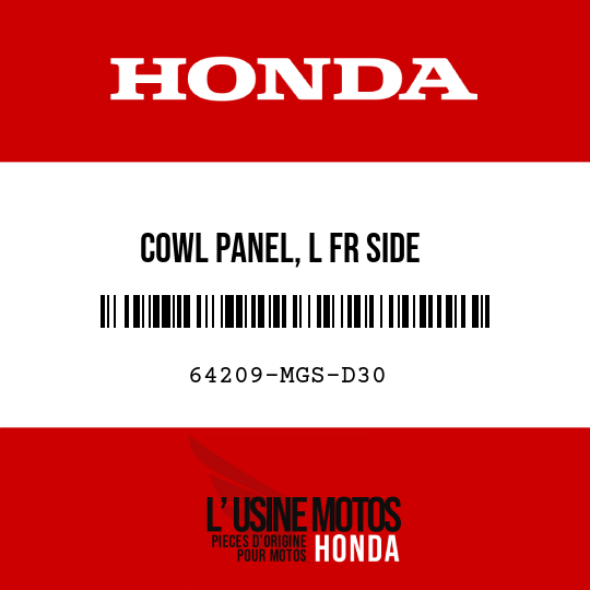 image de 64209-MGS-D30 COWL PANEL, L FR SIDE