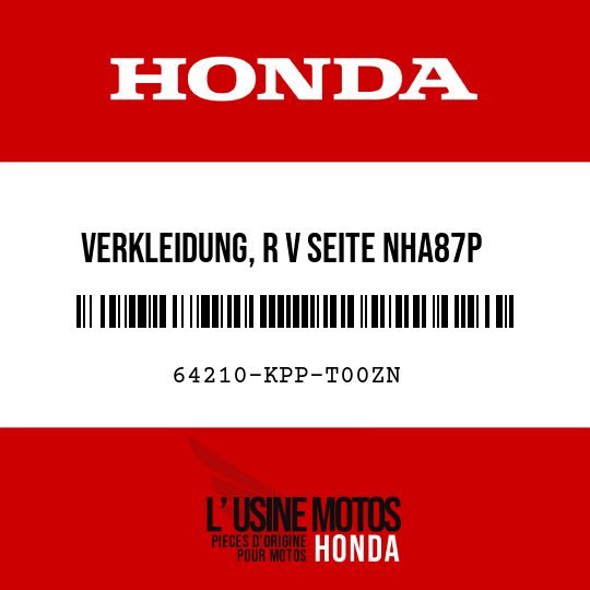 image de 64210-KPP-T00ZN VERKLEIDUNG, R V SEITE NHA87P