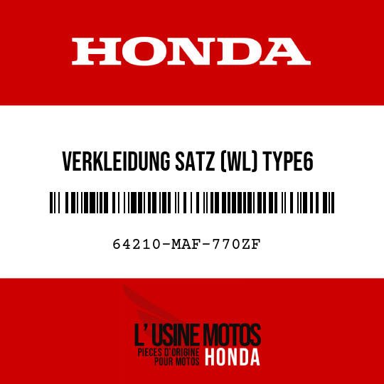 image de 64210-MAF-770ZF VERKLEIDUNG SATZ (WL) TYPE6 