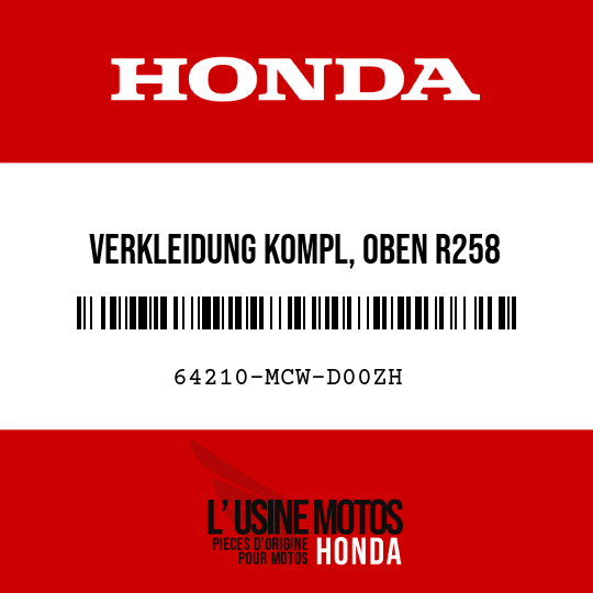 image de 64210-MCW-D00ZH VERKLEIDUNG KOMPL, OBEN R258 