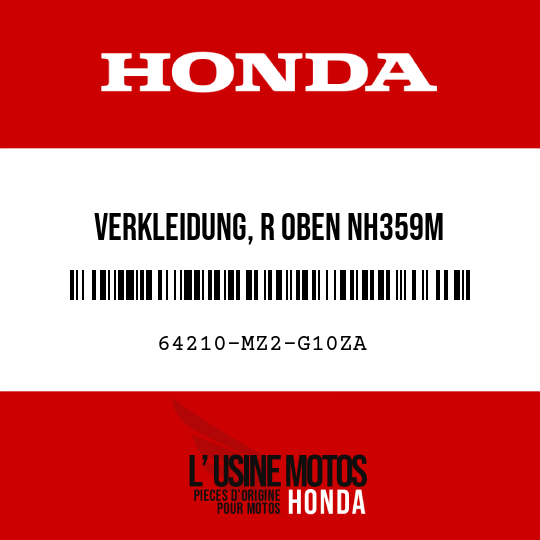 image de 64210-MZ2-G10ZA VERKLEIDUNG, R OBEN NH359M 