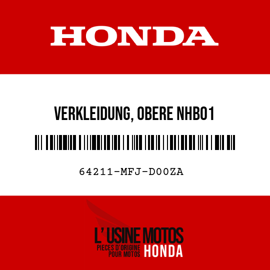 image de 64211-MFJ-D00ZA VERKLEIDUNG, OBERE NHB01
