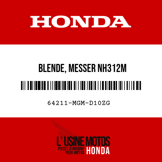 image de 64211-MGM-D10ZG BLENDE, MESSER NH312M