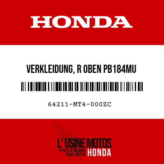 image de 64211-MT4-000ZC VERKLEIDUNG, R OBEN PB184MU 