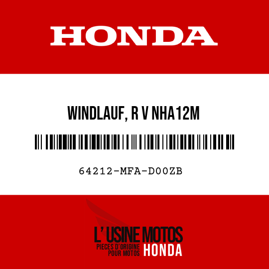 image de 64212-MFA-D00ZB WINDLAUF, R V NHA12M 