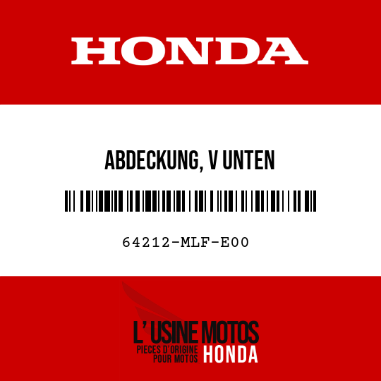 image de 64212-MLF-E00 ABDECKUNG, V UNTEN