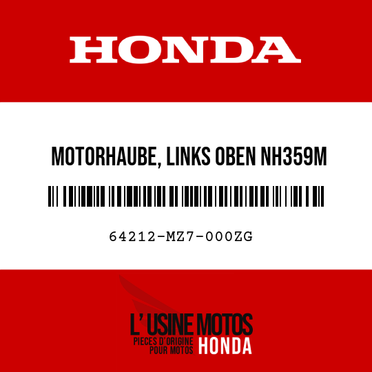 image de 64212-MZ7-000ZG MOTORHAUBE, LINKS OBEN NH359M 