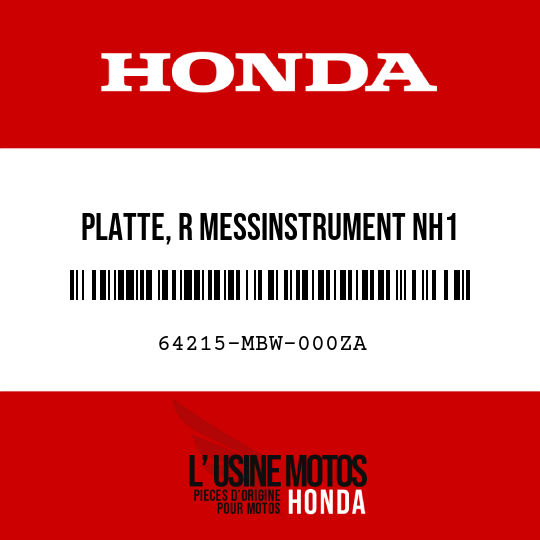 image de 64215-MBW-000ZA PLATTE, R MESSINSTRUMENT NH1